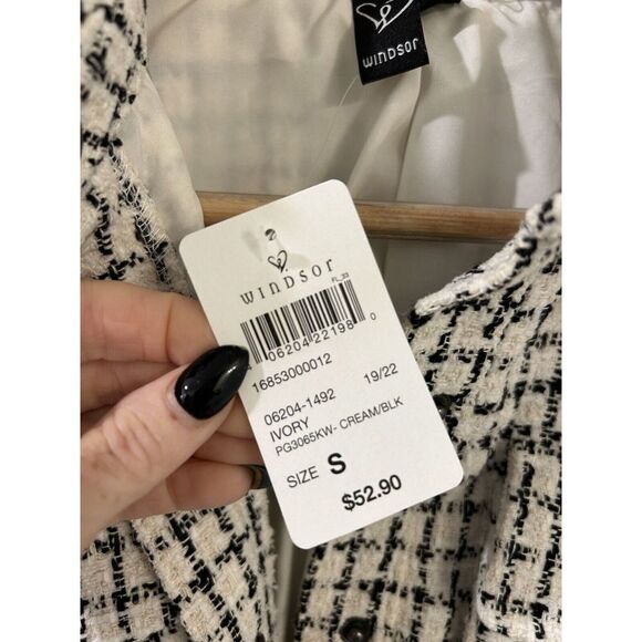 Windsor Chic Sophistication Tweed Cropped Jacket NWT Small (Sold Out Online) $52 - Picture 11 of 14
